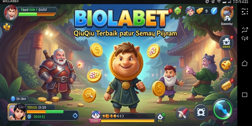 Tangkapan layar utama BIOLABET menampilkan gameplay QiuQiu yang menarik.
