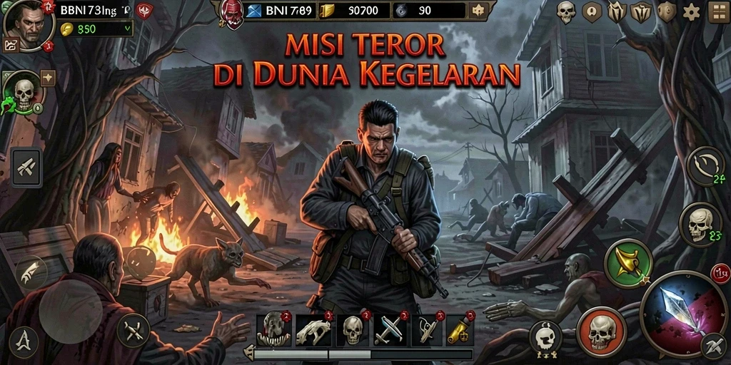 Screenshot pengalaman gameplay BNI789 yang menegangkan dan menyeramkan.