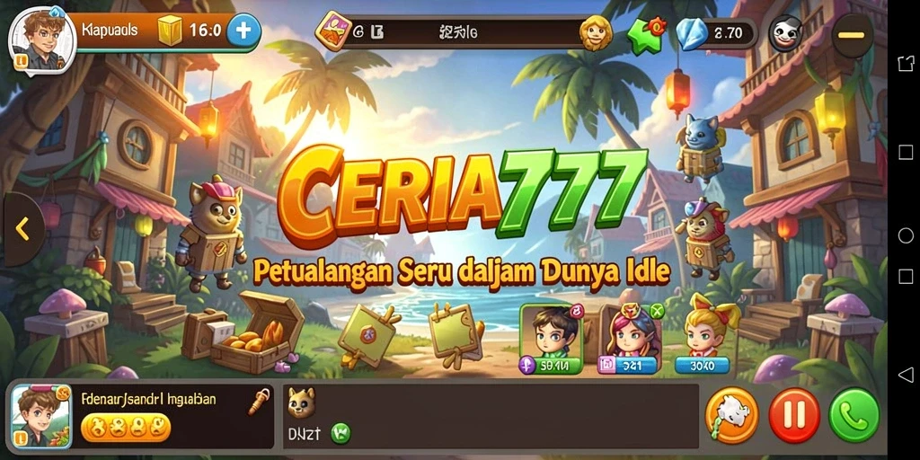 Tampilan menarik gameplay CERIA777 yang seru di dunia Idle.