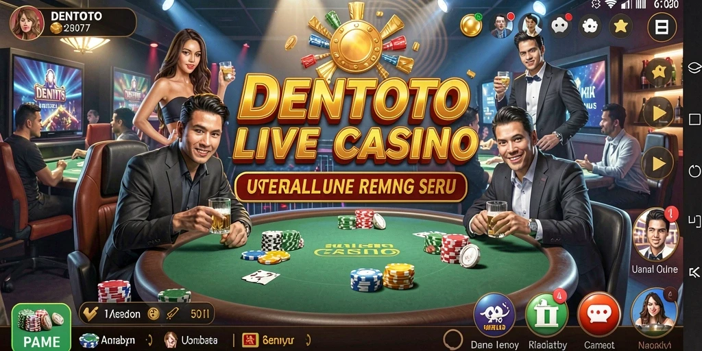 Tampilan gameplay DENTOTO yang seru dalam Live Casino.