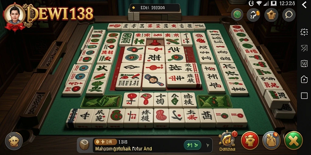 Tampilan gameplay seru dalam DEWI138 yang menarik bagi pemain Mahjong.
