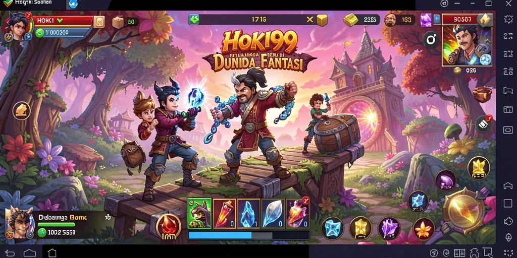 Tampilan gameplay seru HOKI99 saat menjelajahi dunia fantasi.