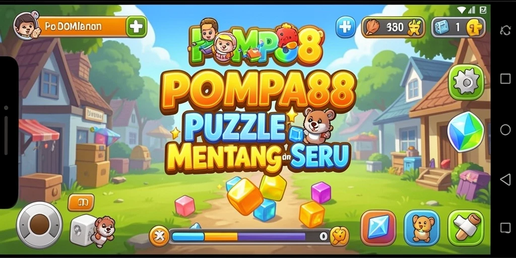 Tampilan utama gameplay POMPA88 dengan level puzzle yang menarik.