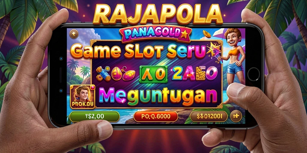 Tampilan gameplay Slot RAJAPOLA yang menarik dan penuh warna.