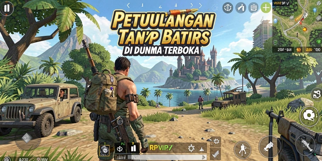 Tangkapan layar gameplay RPVIP6 menampilkan eksplorasi yang mendebarkan di dunia terbuka.