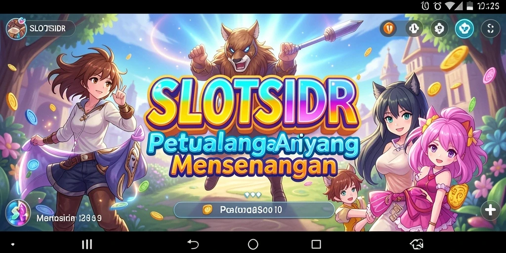 Tampilan seru gameplay SLOTSIDR dengan karakter anime favorit.