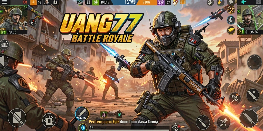 Tangkapan layar gameplay UANG77 menampilkan aksi pertempuran yang mendebarkan.