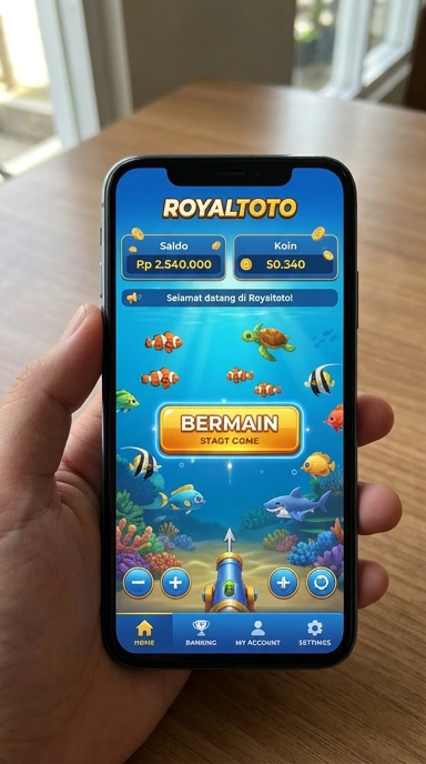Tampilan utama aplikasi royaltoto yang menarik.