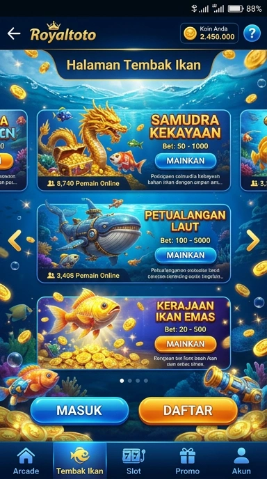 Fitur kategori aplikasi di royaltoto memudahkan pencarian.